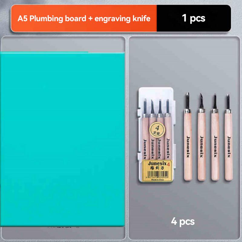 3mm/5mm Linoleumblockstempel Künstler Druckgrafik Set Stempel Schnitzblöcke Druckgrafik Gummi Stempel Werkzeuge DIY für Scrapbooking