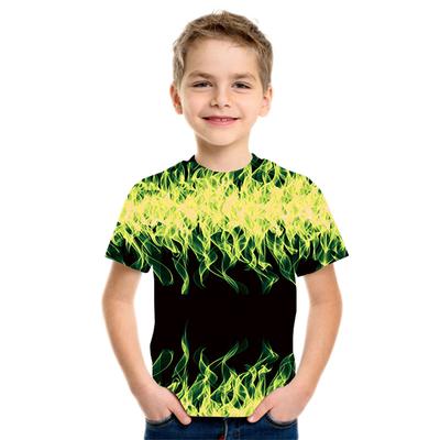 Children's T-shirt 3D Digital Printing T-shirt Short Sleeved Round Neck T-shirt Trendy T-shirt