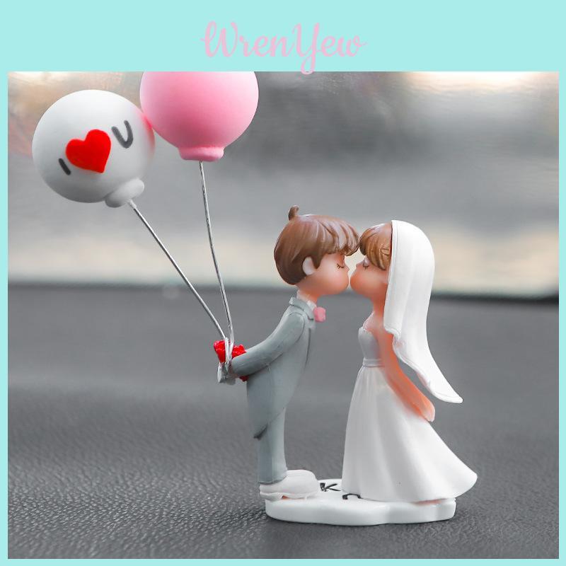 Cute And Creative Couple Decoration For Car Interior New Trendy Cartoon Style Mirror Pendant For Girls