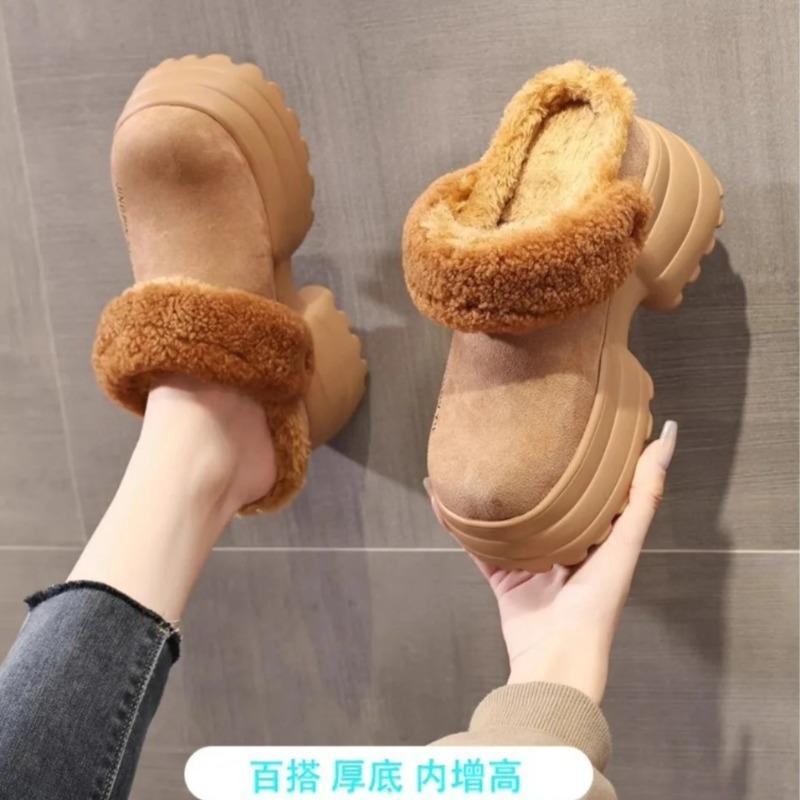 Fashion Winter Snow Boots for Women Suede Woolen Fleece Warm Slippers Casual Comfort Minimalist Women Cotton Shoes Zapatos Mujer