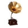 Phonograph Ornament mit goldenen Trompeten Antikstil Modell Retro Lautsprecher