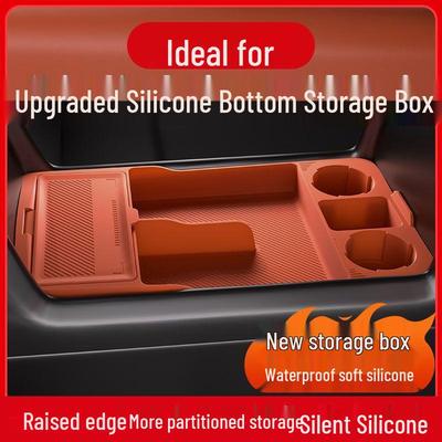 Silicone Storage Box Mat for Li Auto L6 L7 L8 L9 Center Console - Interior Decoration for 26 Models
