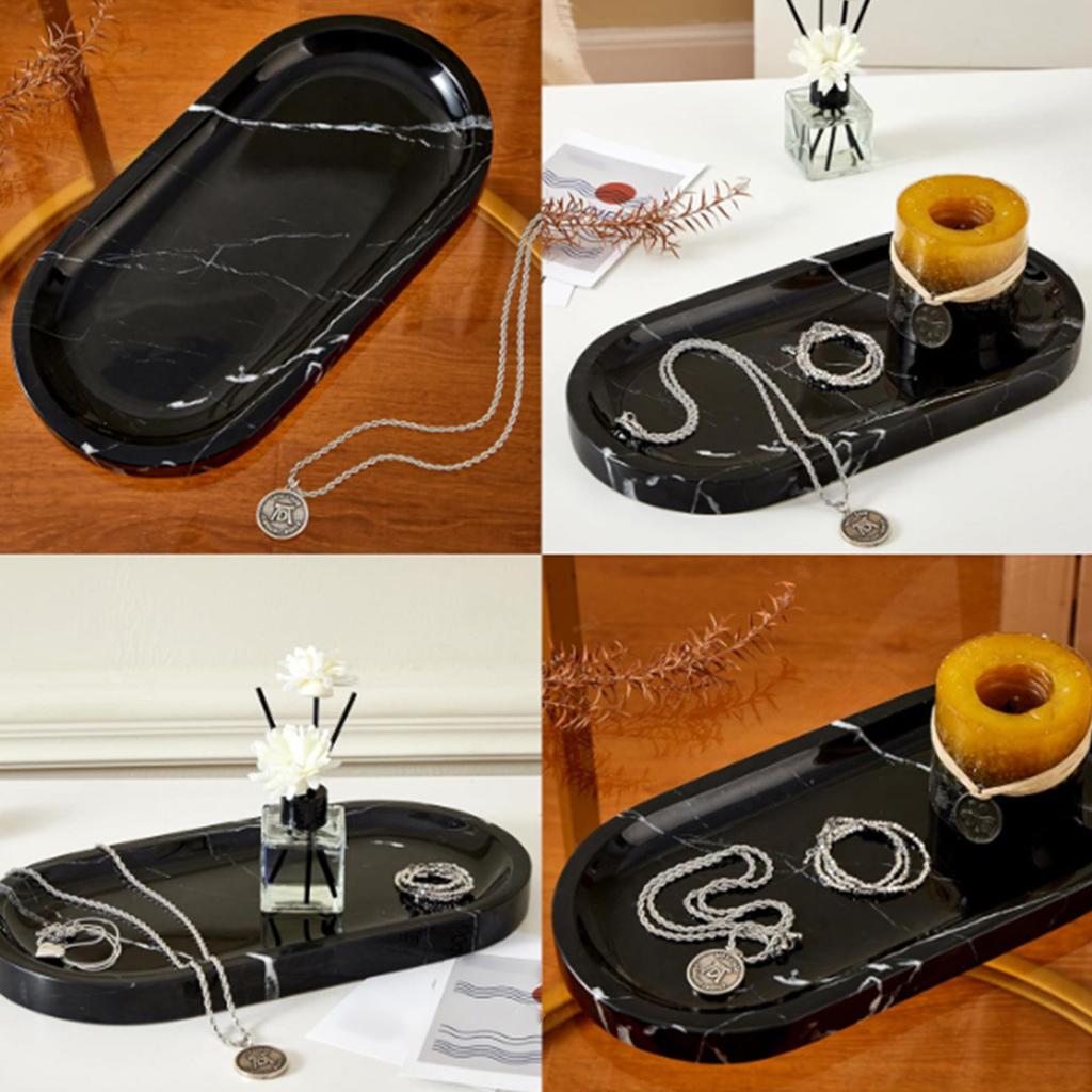 Multipurpose Silicone Ellipse Bathroom Storage Tray Waterproof Nonslip Organizers For Cosmetics And Toiletries