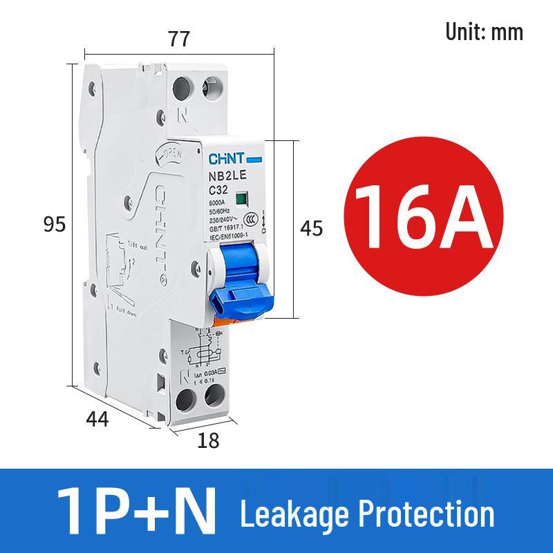 Chint NB2LE Residual Current Circuit Breaker - 10A to 40A Miniature.