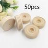 50pcs Round Wooden Small Wheels Toy Accessories DIY Handmade Crafts Supplies for Kids Children