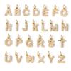 Micro-Pflasterstein Diamant Buchstaben Anhänger Halskette & Ohrring Set in Zirkon-Titanstahl