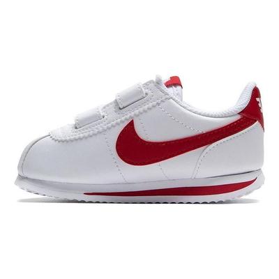 Cortez Series Comfortable Versatile Shock Absorbing Breathable Low Top Walking Shoes Baby Shoes White Red 904769-101