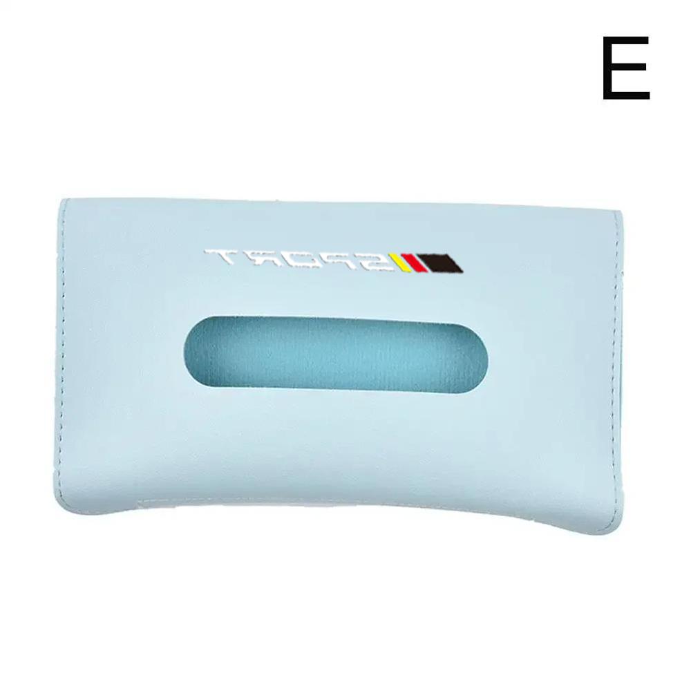 Alphabet Car Sun Visor Suspension Tissue Box Bracket PU Leather Car Tissue Box Car Interior Storage