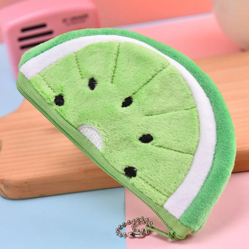 Plush Fruit Style Toiletry Organizer Cute Travel Cosmetic Bag Soft Girl's Pencil Makeup Bags for Women Girls