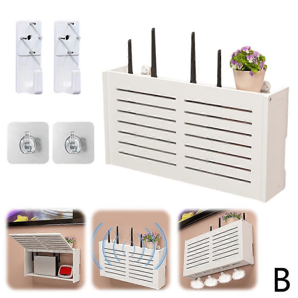Storage Box No-Drill Home TV Set-Top Box Holder Wall Mounted Wifi Storage Bracket