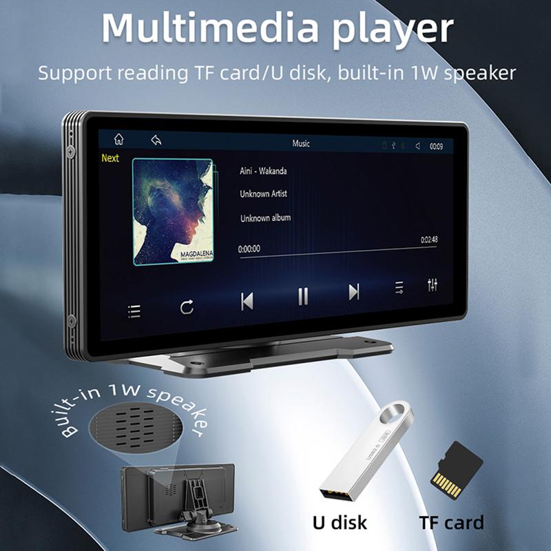 Universeller 10,26-Zoll-Touchscreen-Autoradio-Multimedia-WIFI-Videoplayer Drahtloser Carplay-Bildschirm für Apple oder Android