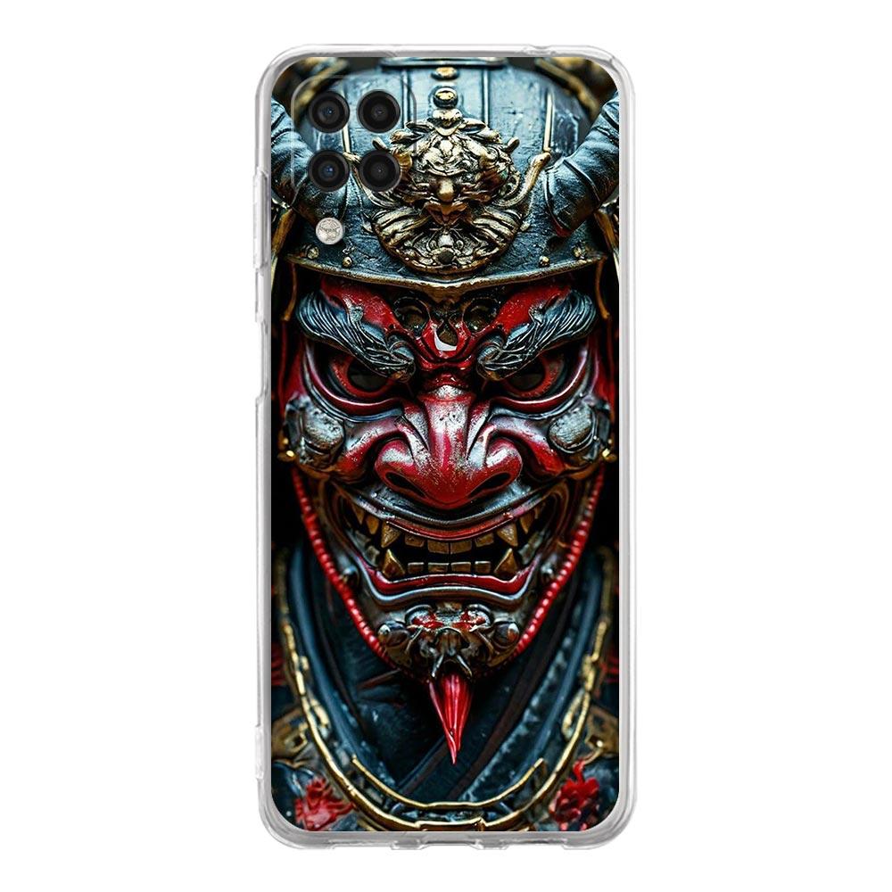 Samurai Hannya Mask Ghost Phone Case for Samsung A13 A15 A25 A35 A51 A55 A71 A21S A11 A31 A41 A23 A53 A73 5G A03S A05s Cover