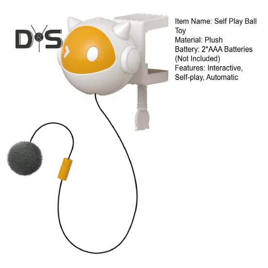 An der Tür hängendes, flauschiges Katzenballspielzeug, elektronischer, selbstspielender Haustierball, automatisch anhebender Fellball, Schnurspielzeug, interaktives Katzenspielzeug für Hauskatzen