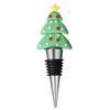 Stainless Steel Wine Stoppers Christmas Bottle Stopper, Reusable Cork, Decorative PVC Cartoon Toppers Design, Airtight Sealing Plugs for Freshness