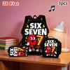 Set Zaino con Fantasia Numero 67 da 3 Pezzi Leggero Grande Capacità Borsa Scolastica Borsa da Viaggio con Borsa a Spalla Astuccio Regalo Perfetto