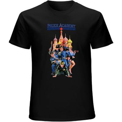 Men's Police Academy 3 80's Retro Funny Movie T Shirt Black