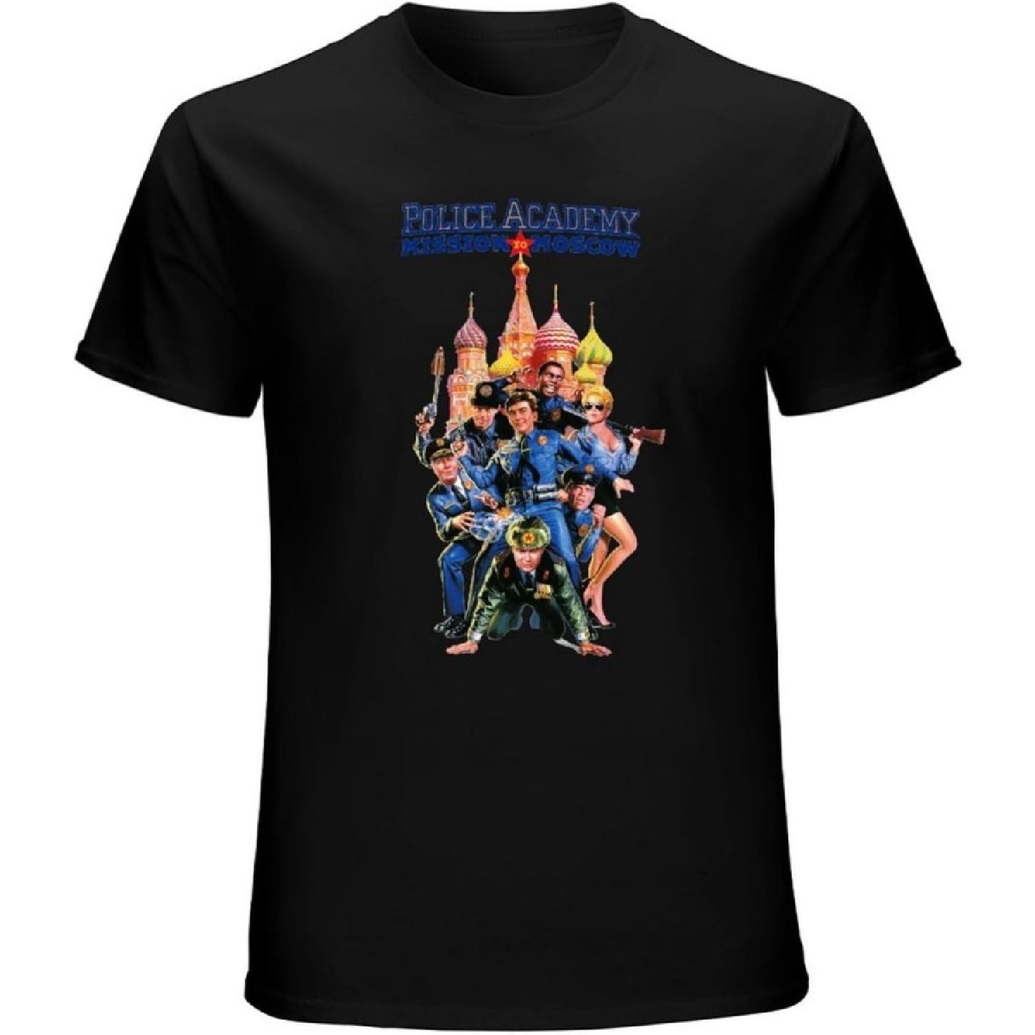 Мужская футболка Полицейская академия 3 80-х Ретро Смешная из Фильма Черная S
