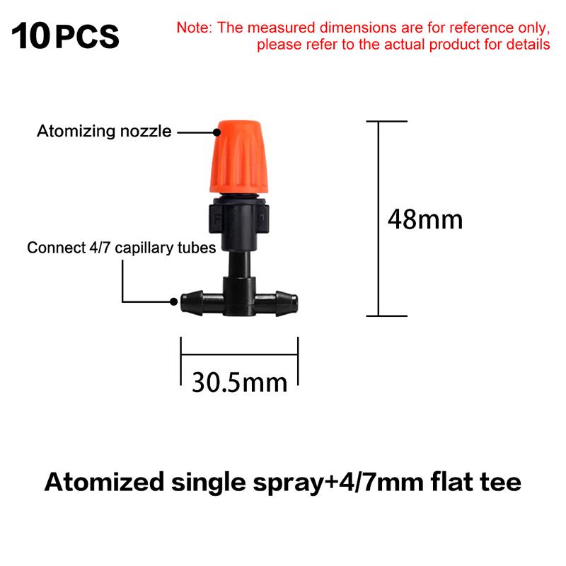 10Pcs Hanging Misting Nozzle Fog Nozzle Hanging Anti Drip Misting Sprinkler Kits For Hoses Mist Water Sprayer
