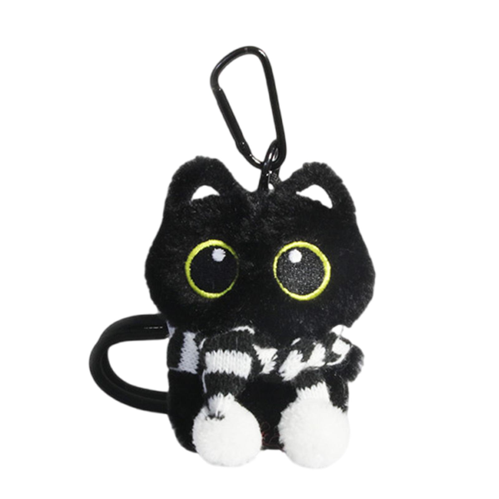 

Милый плюшевый брелок в виде черного кота, очаровательный кошелек для монет в виде животного, уникальная подвеска для женщин и студентов 4