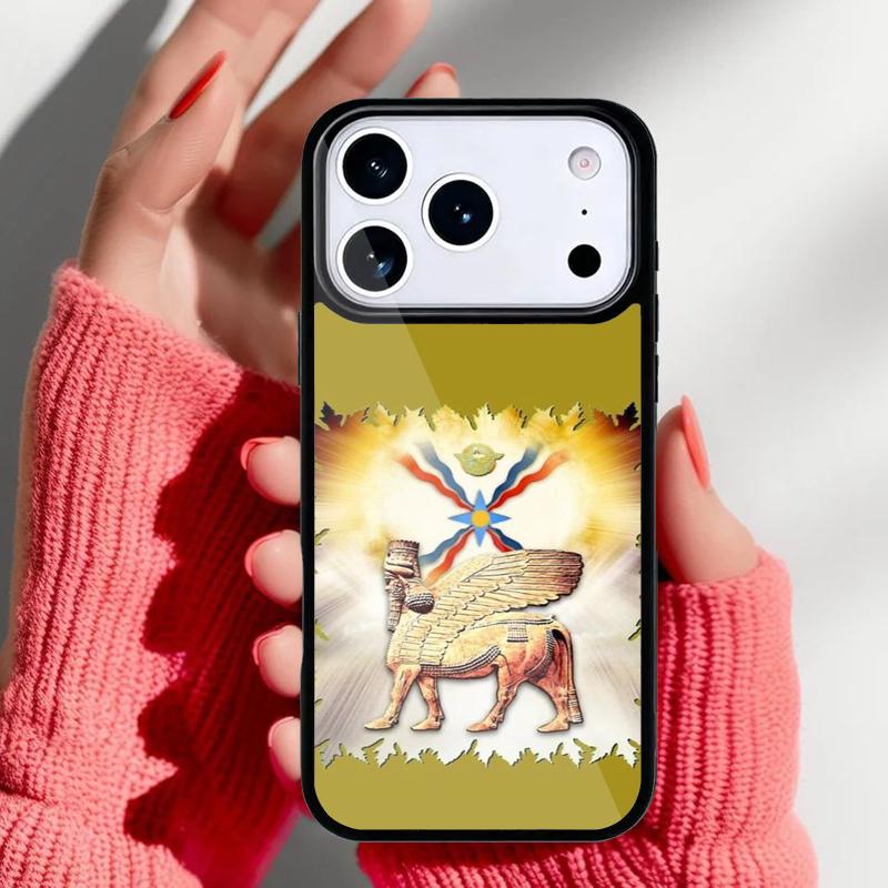 Lamassu Assyrian Winged Lion Phone Case for iPhone 17 16 15 14 13 Pro Max Back Cover for 12 11 Pro Coque