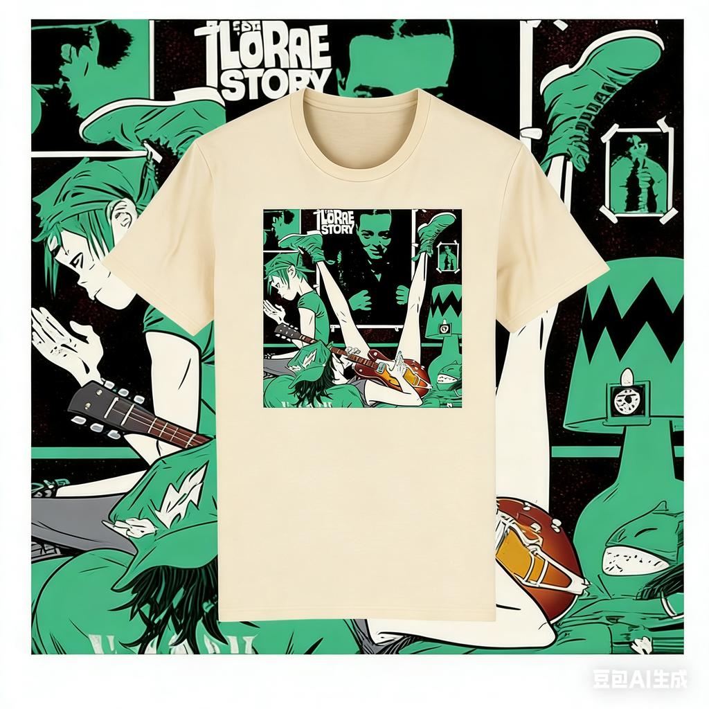 Gorillaz Surrounding Tshirt Unisexs and Womens Cotton Summer Clothes Hip Hop Fashion Short Sleeve Tshirt Streetwear Fan Gifts