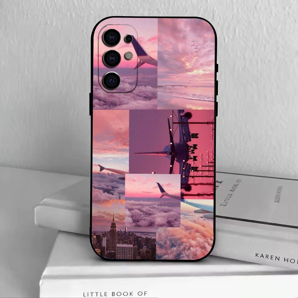 A-Airplane Plane Phone Case For Samsung S25,S24,S21,S22,S23,S30,Ultra,S20,Plus,Fe,Soft Silicone Black Cover