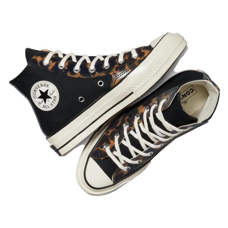 Converse Chuck 70 Tortoise Comfortable Casual High Top Espadrilles Unisex Black