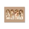 Cornice in legno massello Alphonse Mucha Poster e stampe su tela Vintage Figue Woman Canvas Painting Art on The Wall Pictures per soggiorno Home Decor