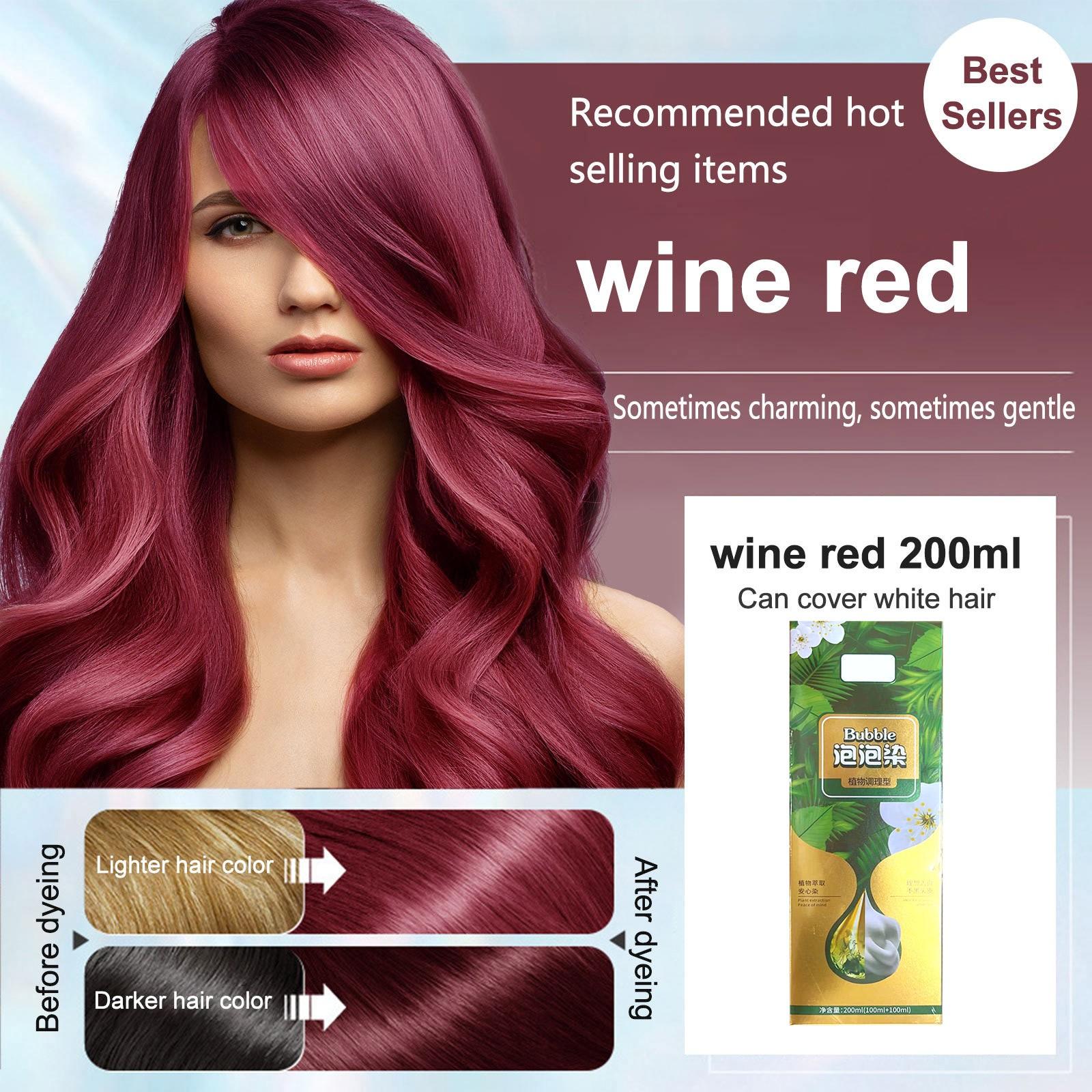 

Bubble Hair Plant Hair Шелковистые Красивые Плавающие Волосы Не Повреждает Кожу Головы Не Повреждает Волосы, Используется Для Серых Волос Цветной Пузырек 200мл One Size