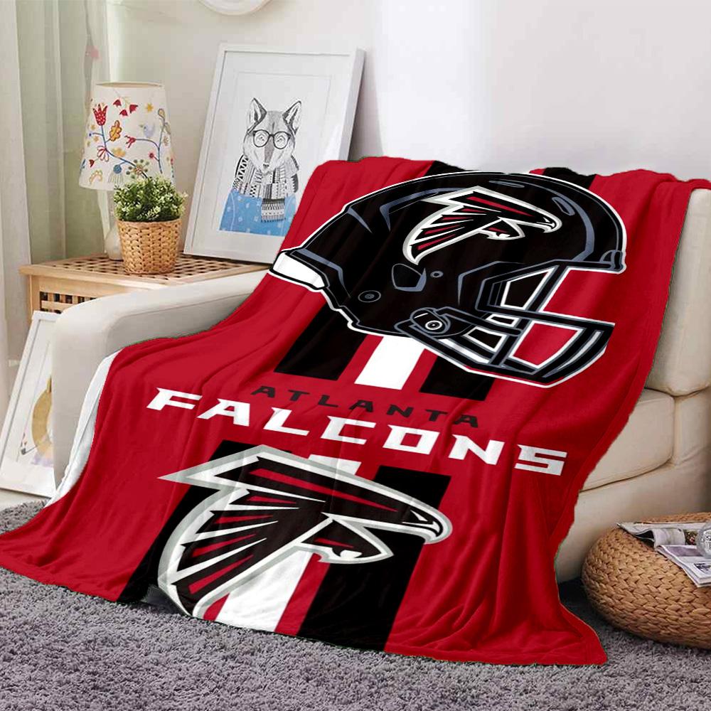 Falcons Logo Print Flannel Blanket High Quality Warm Comfortable Cover for All Seasons Perfect for Gifts Home Decor