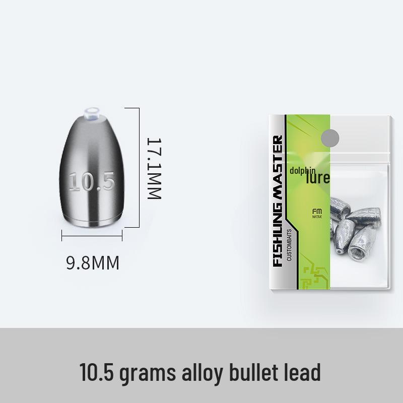 Alloy Bullet Waist Drum Lead Sinker: Anti-Snag Texas Rig Tungsten Steel Alternative with Plastic Core.