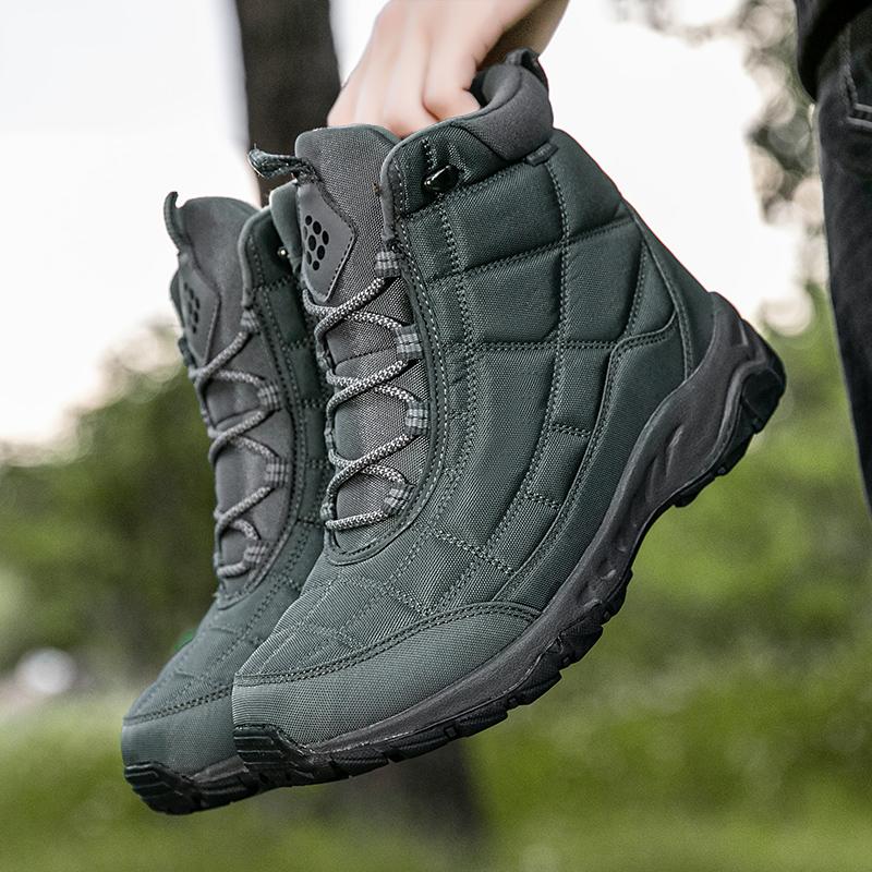 Men Hiking Shoes Men Casual Shoes Outdoor Breathable Anti-slip High-top Boots Men Comfortable Wear-resistant Men Snow Boots