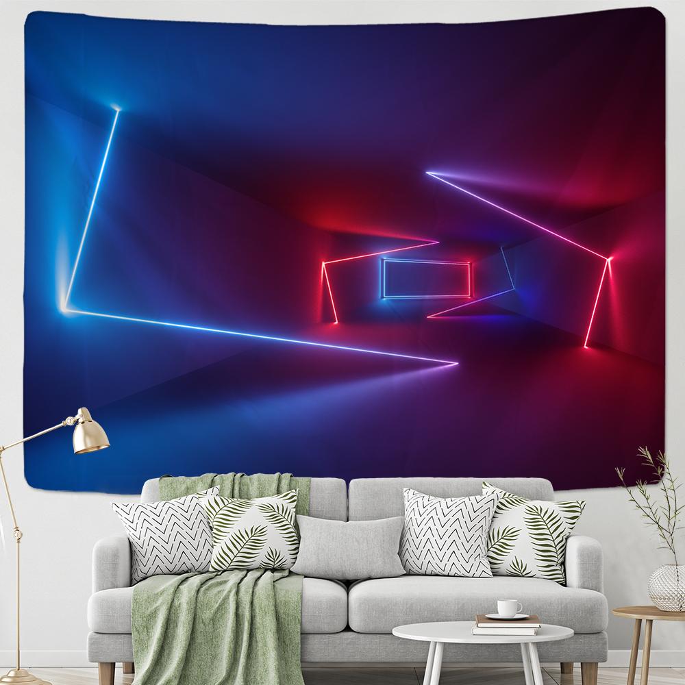 Tapiserie cu raze psihedelice, agățat pe perete, hippie colorat, vrăjitorie, covoraș de masă boem, pentru dormitor, studiu, decor artistic