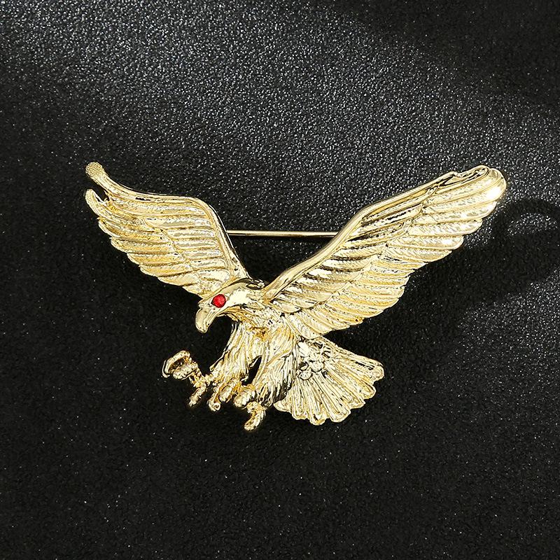 

«Мужская роскошная брошь для костюма»: Дизайн головы льва, орла и оленя в короне