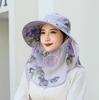 Hat Women'S Summer Thin Outdoor Sun Hat Mouth Mask Anti-Ultraviolet Work Sun Hat Cover Face Tea Picking Sun Hat