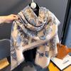 2024 Cashmere Winter Scarf Women Warm Thick Pashmina Designer Print Horse Shawls Wraps Lady Soft Blanked Scarfs Bandana