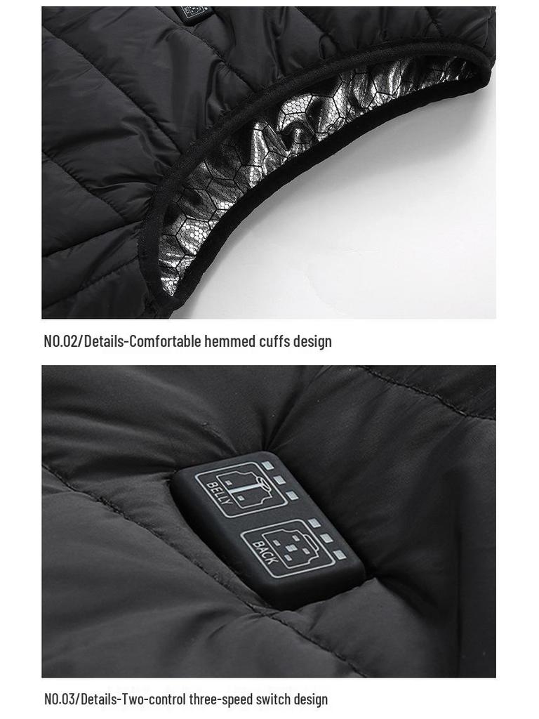15-Zone Smart Heated Cotton Vest for Men and Women