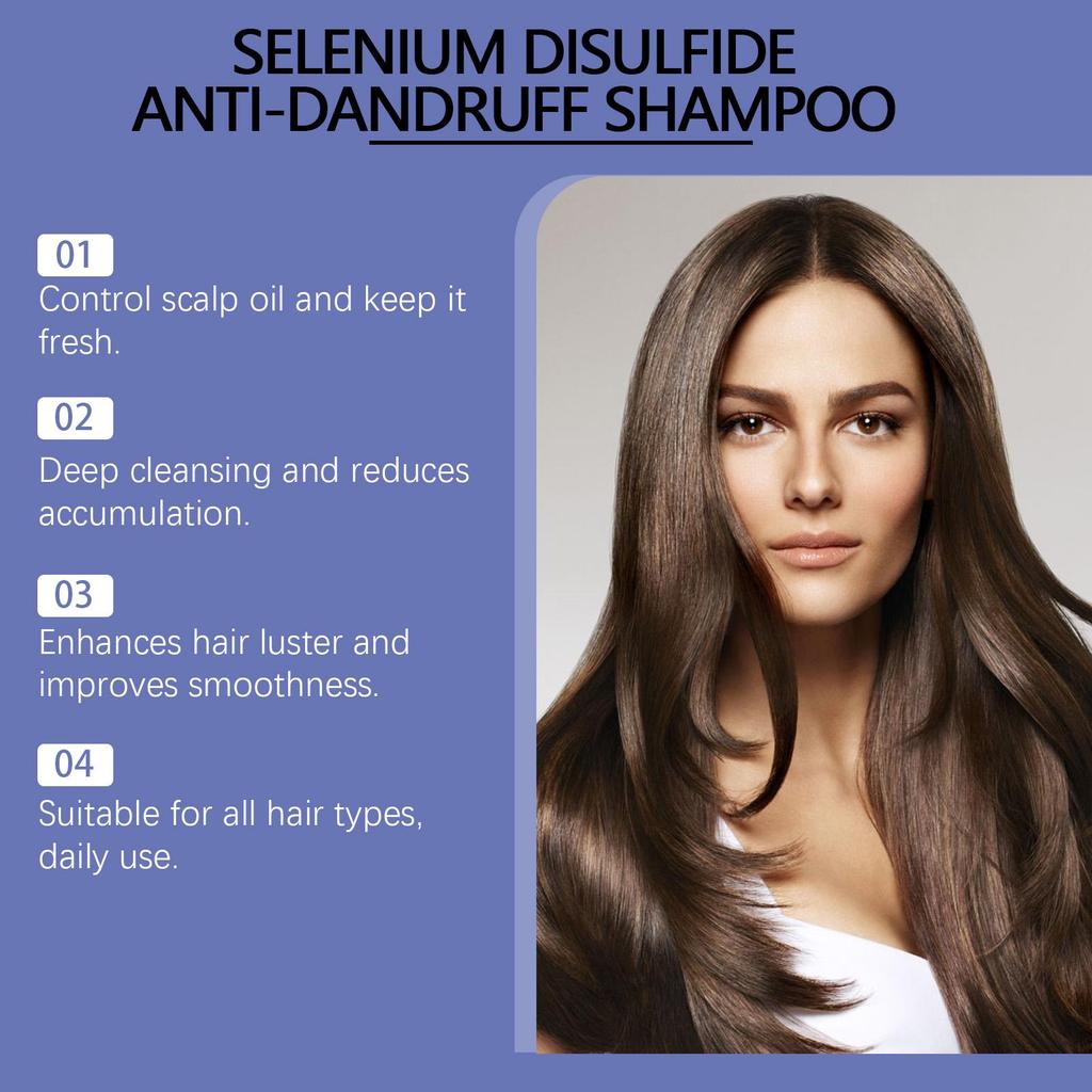 Hoegoa Selenium Disulfide Shampoo 120ml Deep Cleansing Scalp Oil Control Volumizing Shampoo