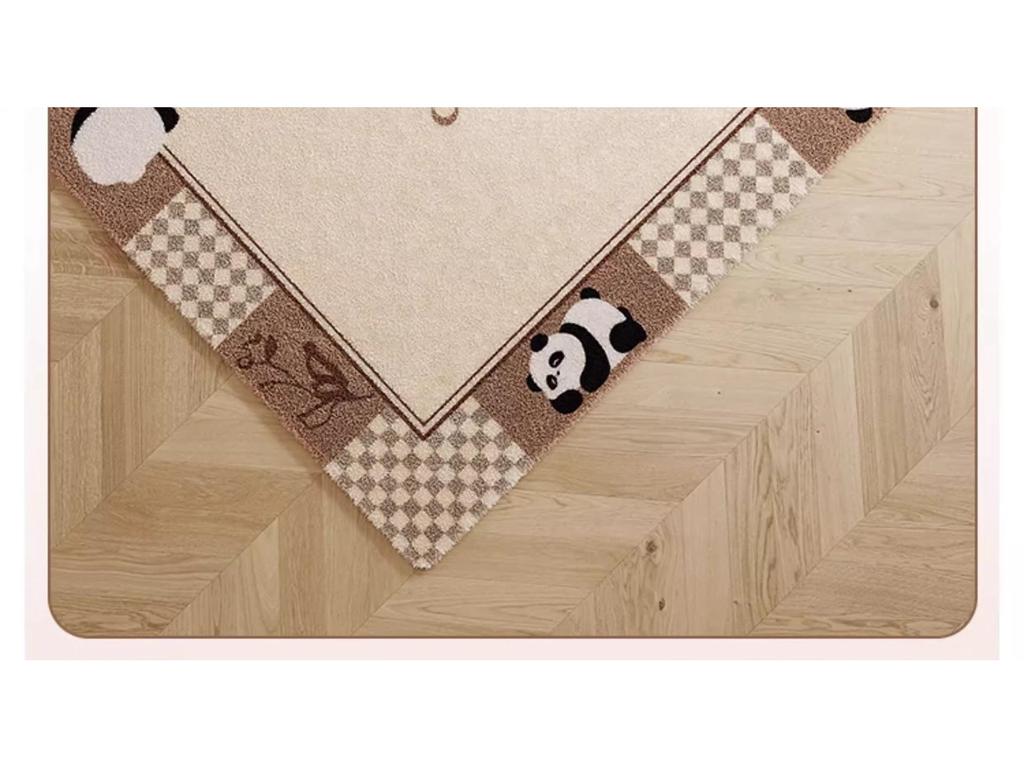 Cartoon Style Luxury Faux Cashmere Children's Floor Mat