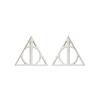 Korean Style Geometric Triangle Hollow Flower Ear Cuff Earrings for Women