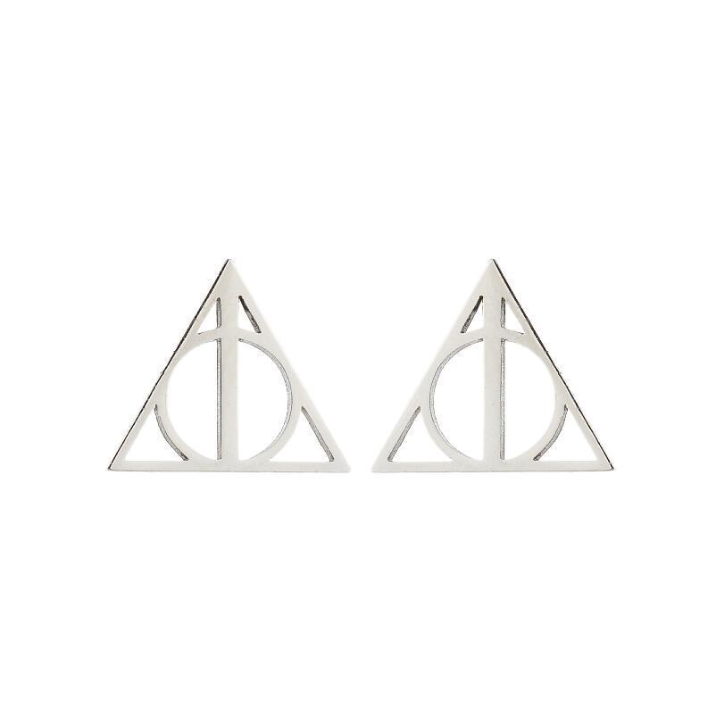 Korean Style Geometric Triangle Hollow Flower Ear Cuff Earrings for Women