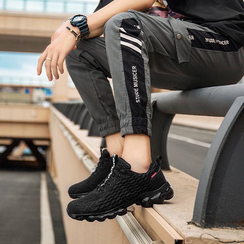 Air Cushion Running Stoßdämpfende Laufschuhe Herren Herbstschuhe Große Größe Herren und Damen Mesh Atmungsaktiv Authentischer Paartrainer