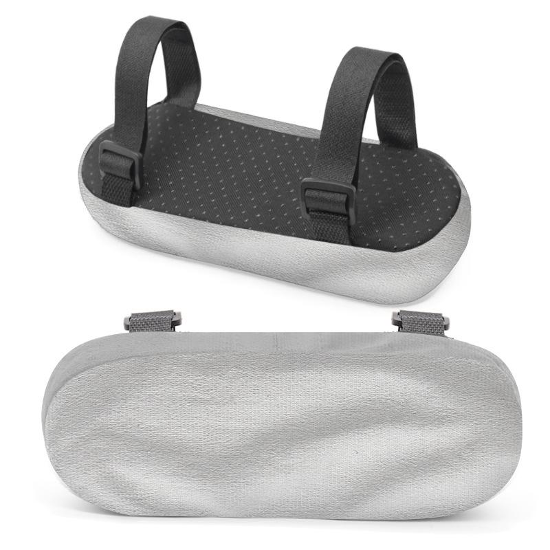 

2 шт. Мягкая подушка подлокотника ПП Губчатая пена Домашнее офисное кресло Подлокотники Чехлы Компьютерная игровая подушка для локтя Съемная Моющаяся 23.5*7.5cm-2pcs серый