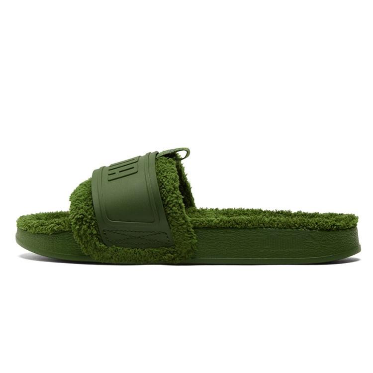 PUMA Leadcat Ylm Slide Winter Slipper Green Men s 384411-03 EU 40.5