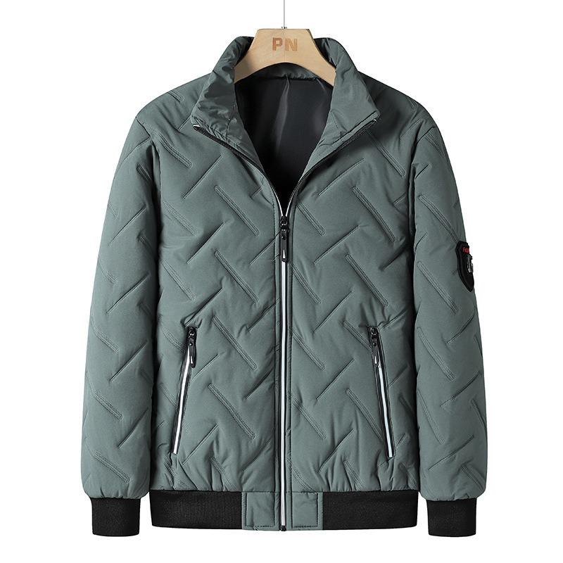 Men's Jacket Autumn and Winter New Men's Cotton-padded Clothes Trendy Short Stand-up Collar Light Cotton Clothes Men's Top