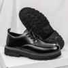 Thick Sole Formal Black Men Leather Shoes Designer Platform Casual Shoes Wedding Dress Oxfords Shoes Men Work Shoes
