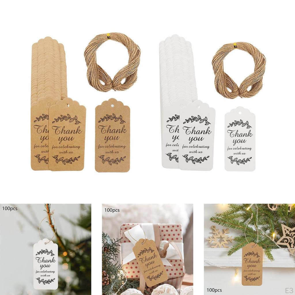 100 sztuk Etykiety prezentowe DIY Rękodzieło Dekoracje Kreatywne Kraft Zawieszki Małe Etykiety na Walentynki