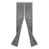 Magnetic Thermal Insulated Door Curtain – 37.4"x82.7" Self-Sealing Energy Saving Curtain for Home, Blocks Draft, Dust & Insects