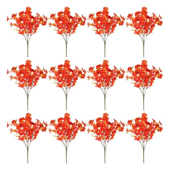 2/3/4/5/6/12Pcs Fall Artificial Flower 7 Fork UV Resistant Fake Flower Home Wedding Party Table Centerpiece Indoor Outdoor Faux Bloom Decoration