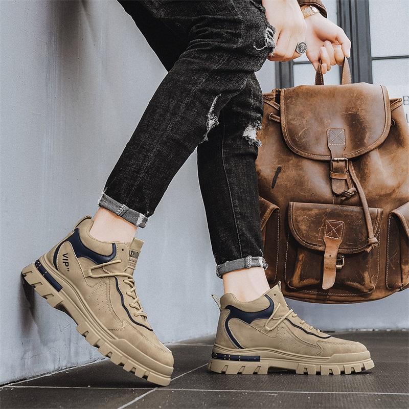 Męskie Szare Buty Sportowe Codzienne Buty Turystyczne Buty do Biegania Buty Skateboardowe dla Studentów Duży Rozmiar Wysokie